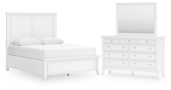 Kiama Vale Queen Panel Bed with Dresser and Mirror