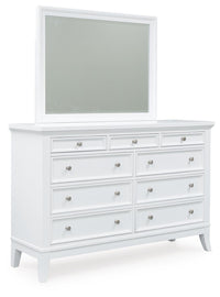 Kiama Vale Queen Panel Bed with Dresser and Mirror