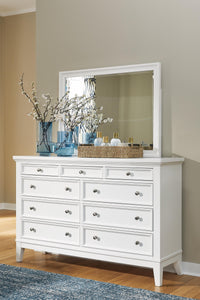 Kiama Vale Queen Panel Bed with Dresser and Mirror