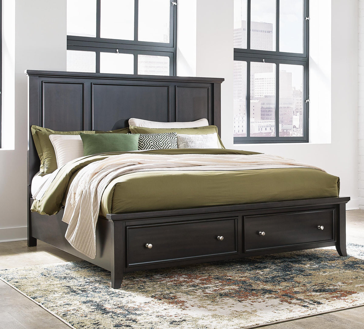 Kingsley Bay King Panel Storage Bed