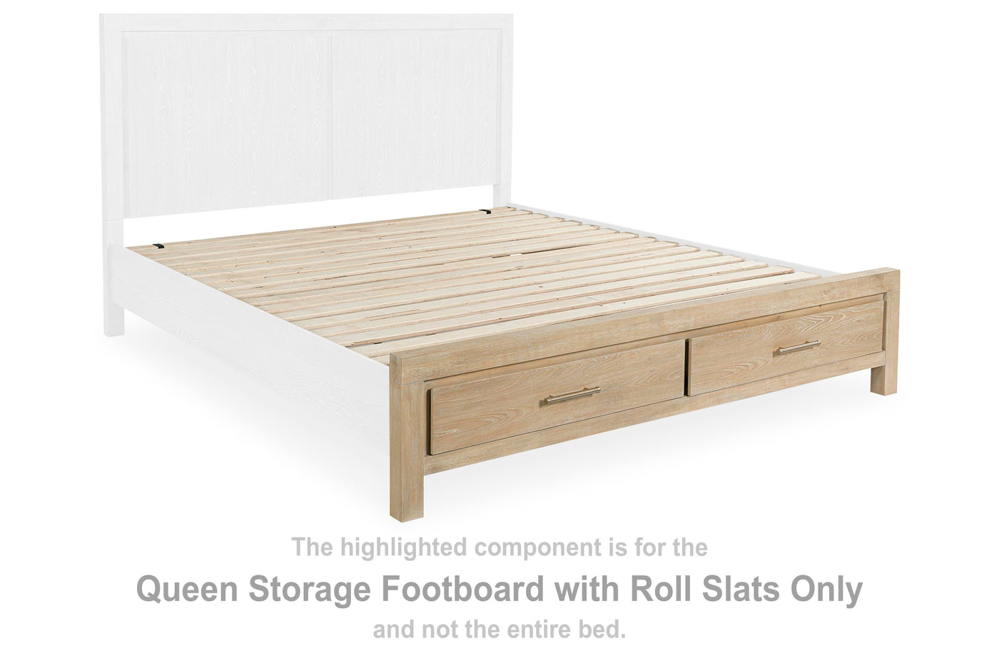 Yalinton Queen Storage Footboard with Roll Slats
