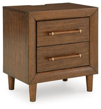 Roscoe Queen Upholstered Bed with Dresser and Mirror and Nightstand