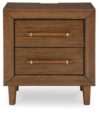 Roscoe Queen Upholstered Bed with Dresser and Mirror and Nightstand