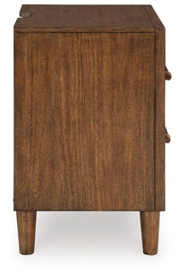 Roscoe Queen Upholstered Bed with Dresser and Mirror and Nightstand