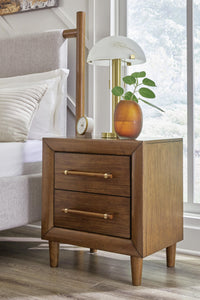 Roscoe Queen Upholstered Bed with Dresser and Mirror and Nightstand