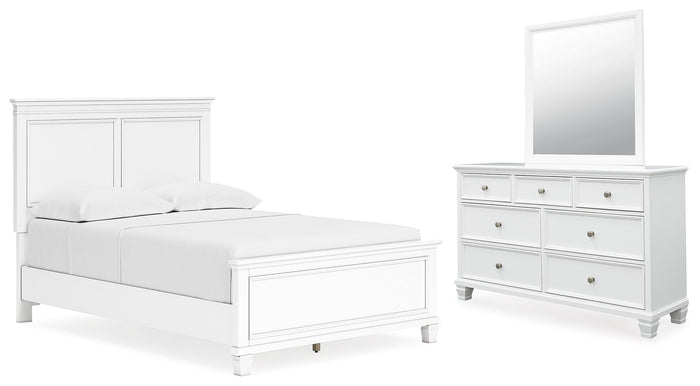 Bellinger Full Panel Bed with Dresser and Mirror