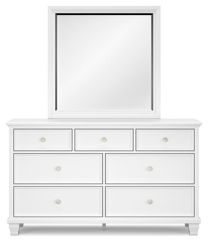 Bellinger Queen Panel Bed with Dresser and Mirror and 2 Nightstands