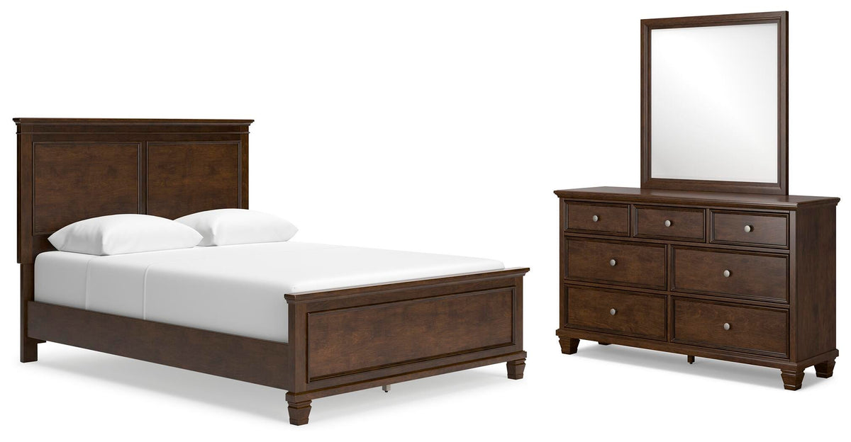 Dunmore Queen Panel Bed with Dresser and Mirror