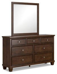 Dunmore Queen Panel Bed with Dresser and Mirror