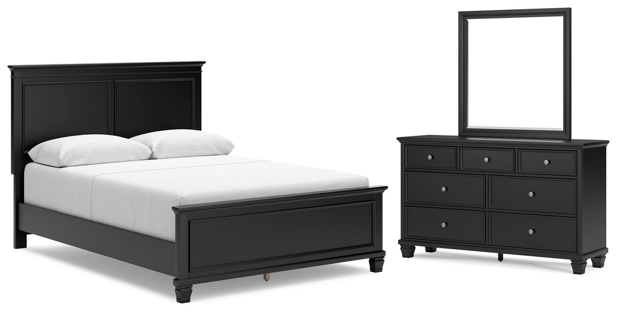 Kelmar Queen Panel Bed with Dresser and Mirror