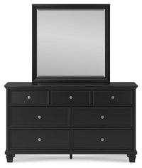 Kelmar King Panel Bed with Dresser and Mirror