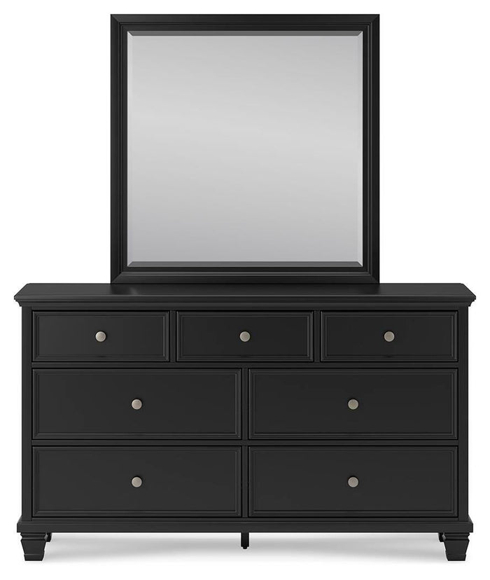 Kelmar King Panel Bed with Dresser and Mirror and Chest and 2 Nightstands