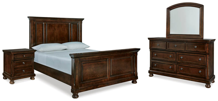 Cavendish Queen Panel Bed with Dresser and Mirror and Nightstand