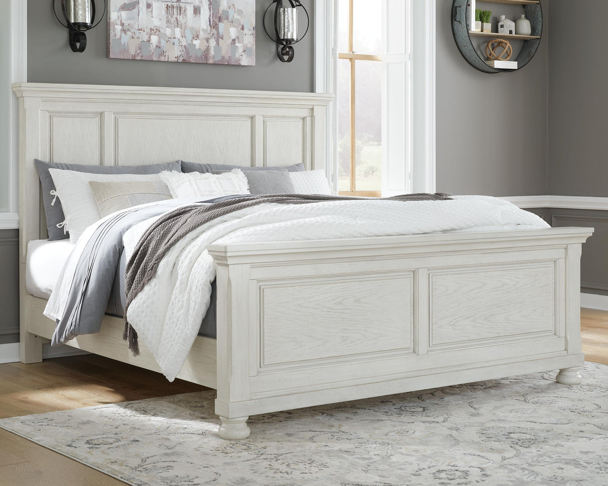 Hadley King Panel Bed with Dresser and Mirror and Chest and 2 Nightstands