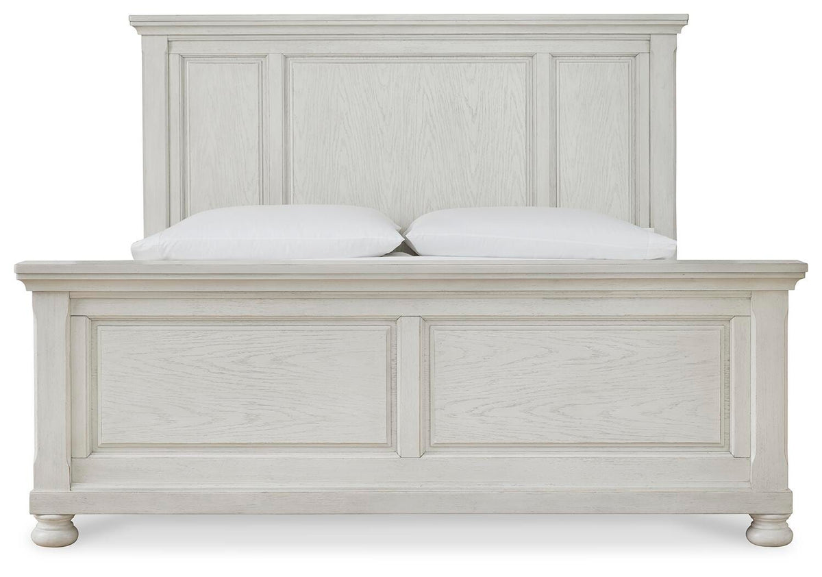 Hadley King Panel Bed with Dresser and Mirror and Chest and 2 Nightstands