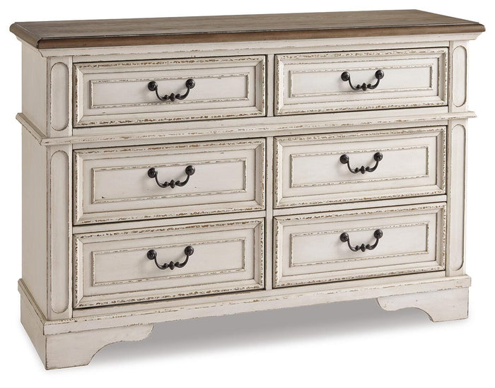 Barnwell King Panel Bed with Dresser and 2 Nightstands
