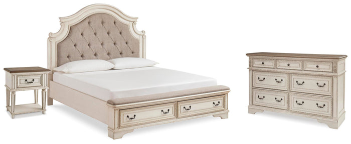 Barnwell King Storage Bed with Dresser and Nightstand