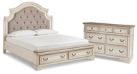 Barnwell King Panel Storage Bed and Dresser