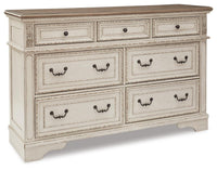 Barnwell Queen Upholstered Sleigh Bed with Dresser and 2 Nightstands