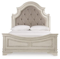 Barnwell Queen Panel Bed with Dresser and Mirror and Vanity