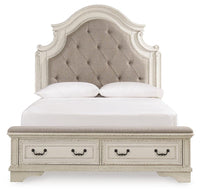 Barnwell Queen Upholstered Storage Bed with Dresser and Chest and Nightstand