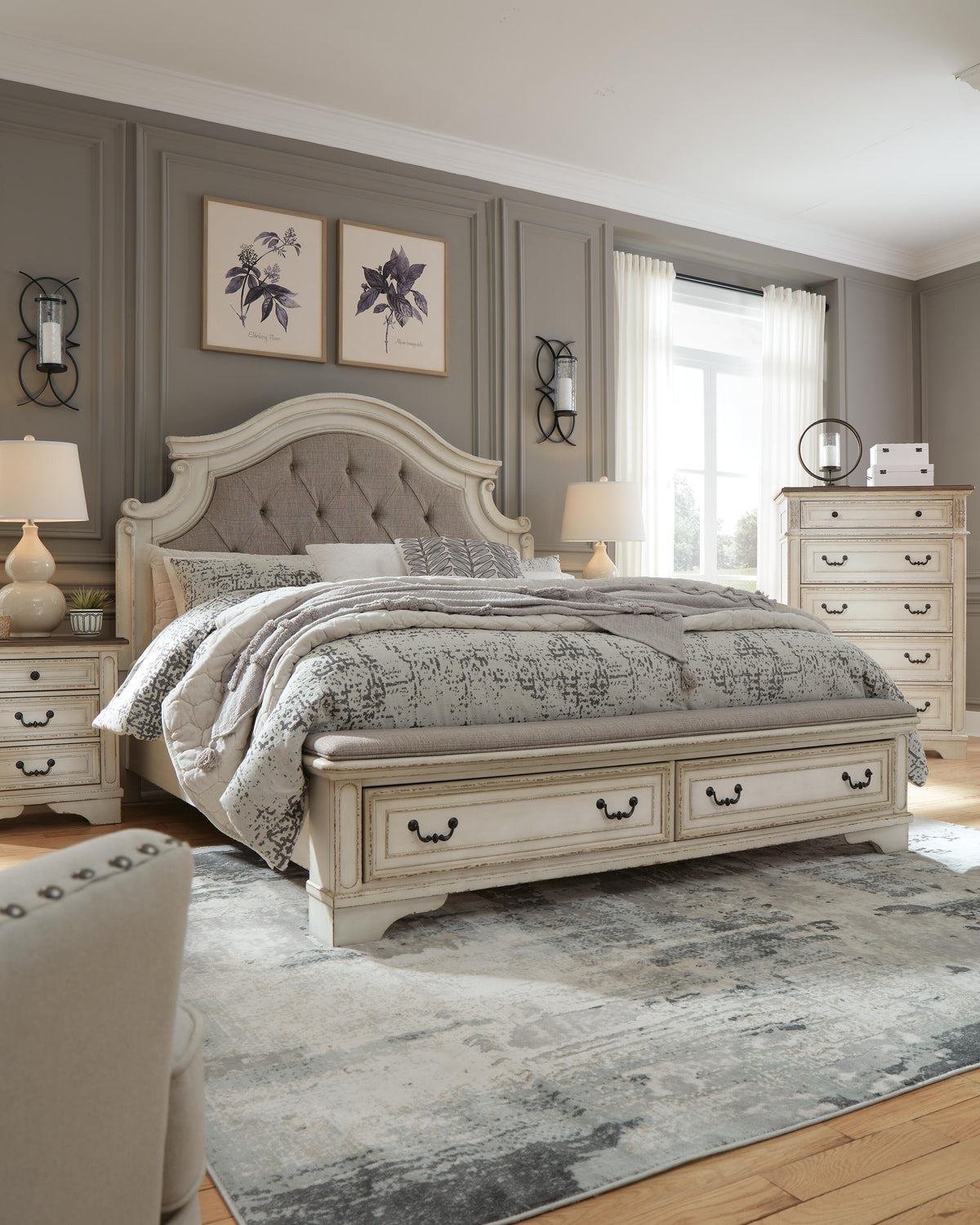 Barnwell King Upholstered Storage Bed