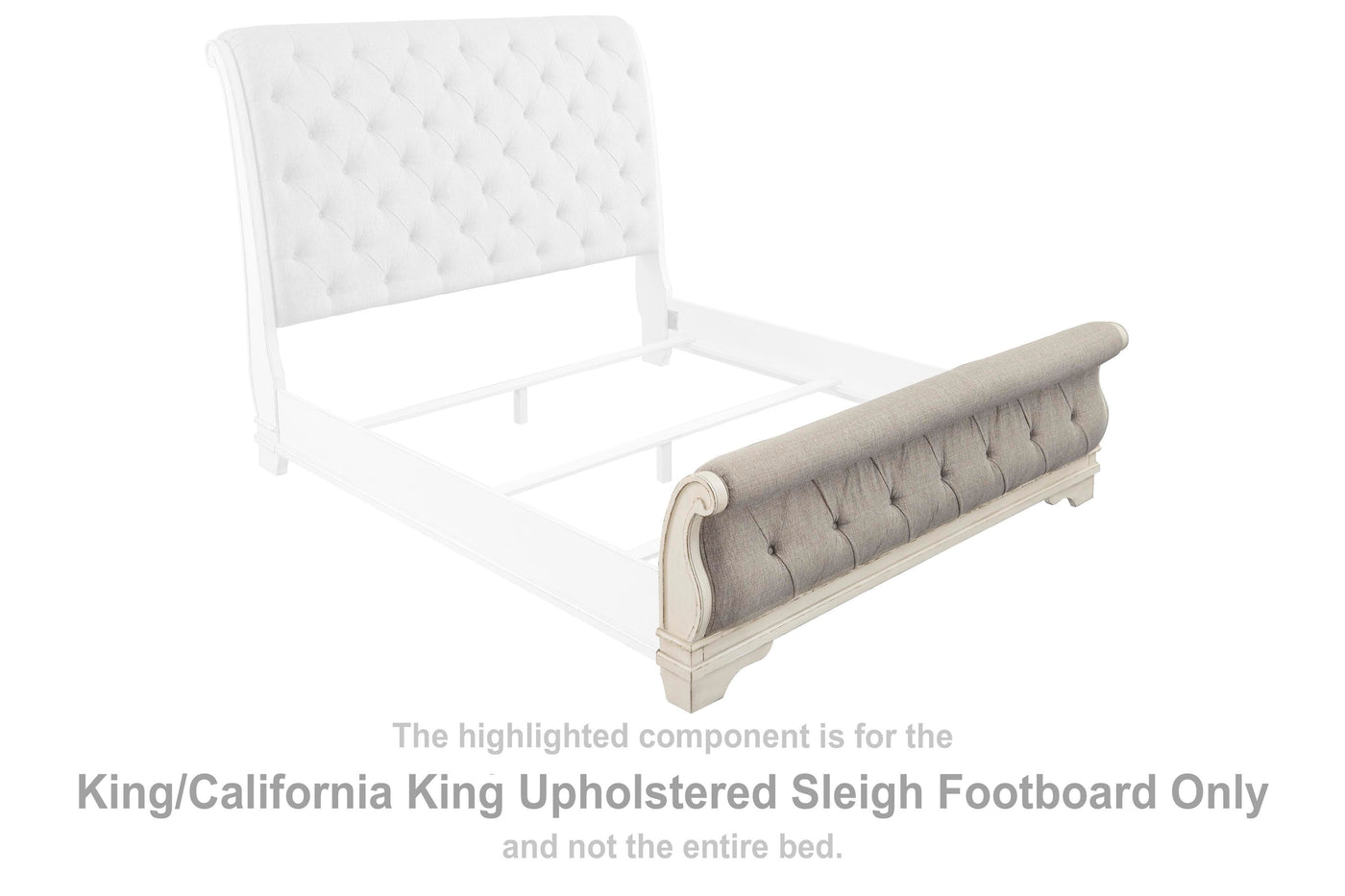Realyn King/California King Upholstered Sleigh Footboard