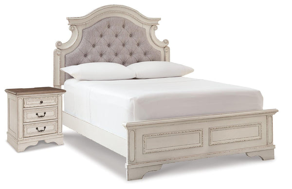 Realyn Full Panel Bed and Nightstand
