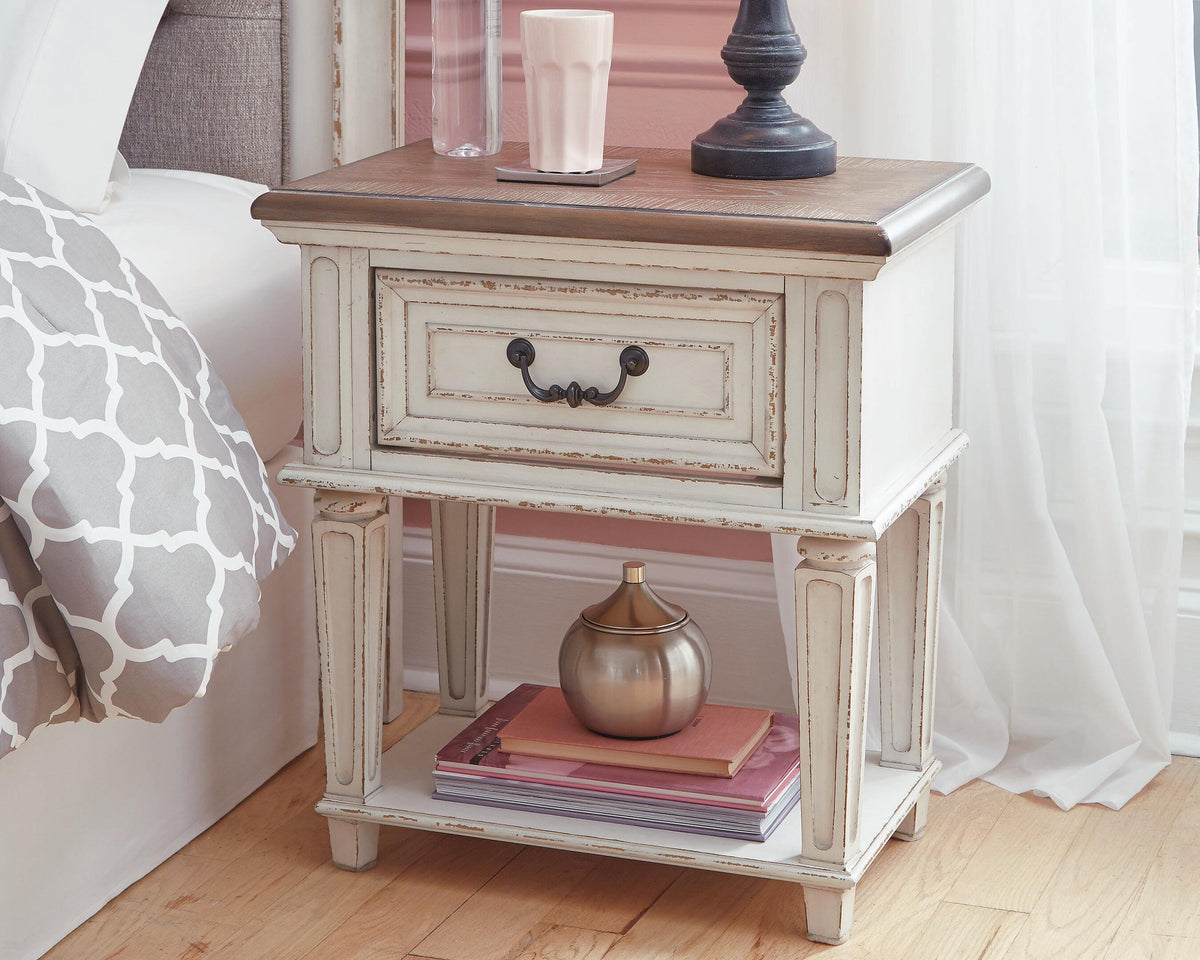 Barnwell Nightstand in Chipped White