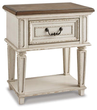 Barnwell Queen Upholstered Sleigh Bed with Dresser and 2 Nightstands