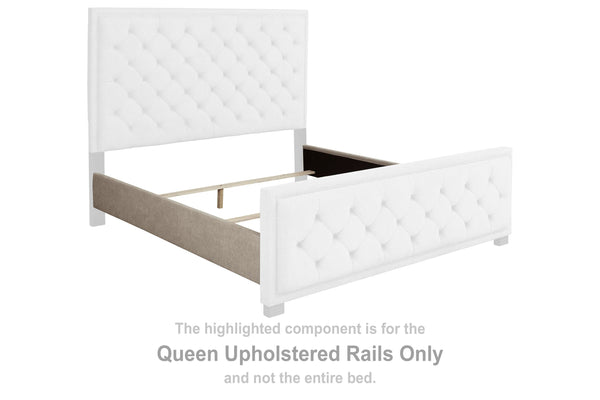 Bellvern Queen Upholstered Rails with Roll Slats