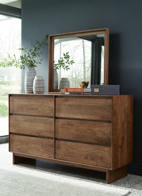 Oakmere King Panel Bed with Dresser and Mirror