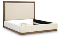 Halyard King Upholstered Bed in Medium Brown