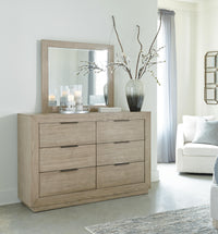 Halyard Dresser and Mirror in Bisque