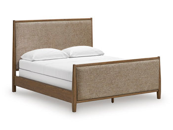Roanhowe King Upholstered Headboard/Footboard/Roll Slats