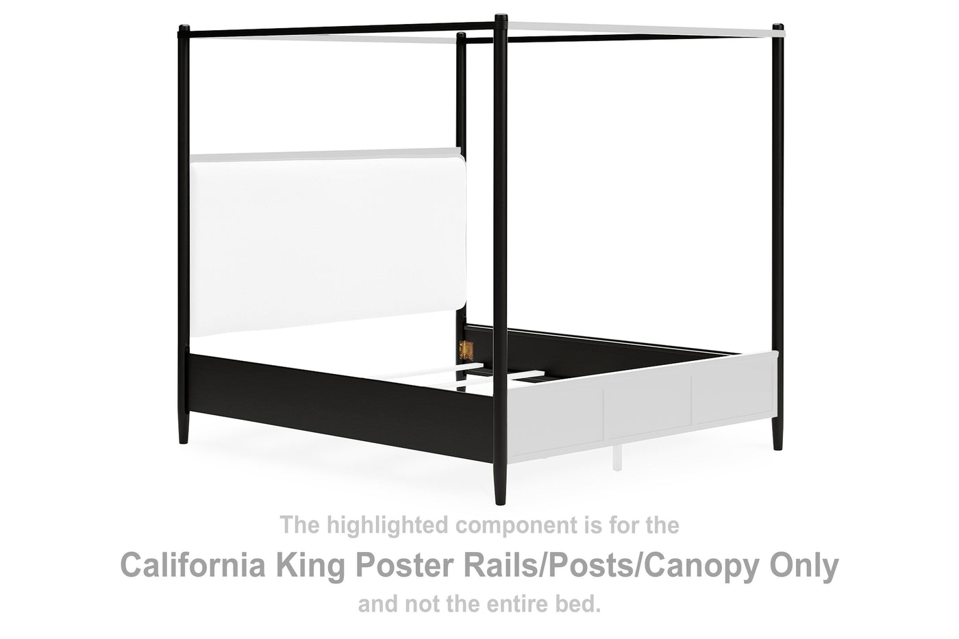 Portdown California King Poster Rails/Posts/Canopy