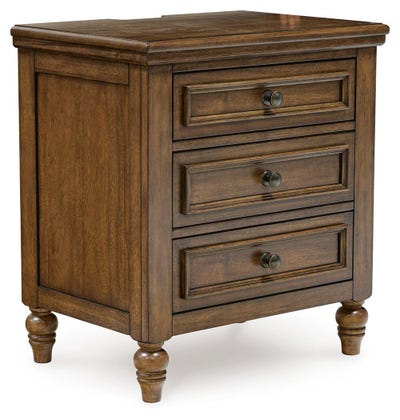 Ashcombe Vale Three Drawer Night Stand