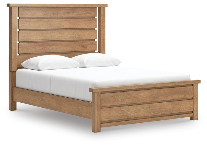 Wexford Queen Panel Bed in Light Brown
