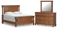 Winslow Vale Queen Poster Bed with Dresser and Mirror II