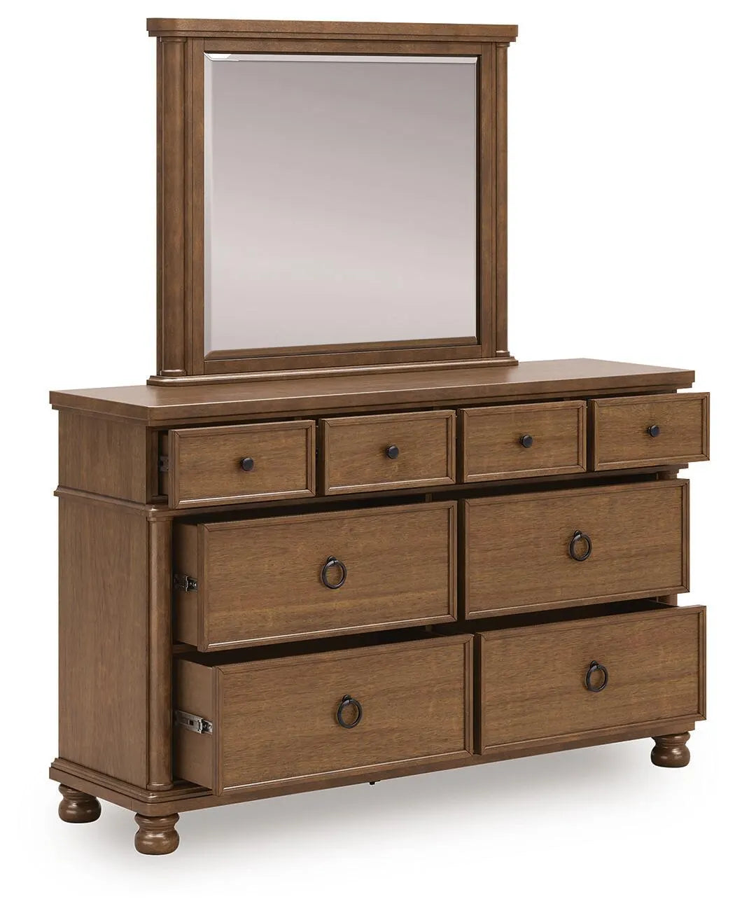 Hollis Dresser and Mirror in Brown
