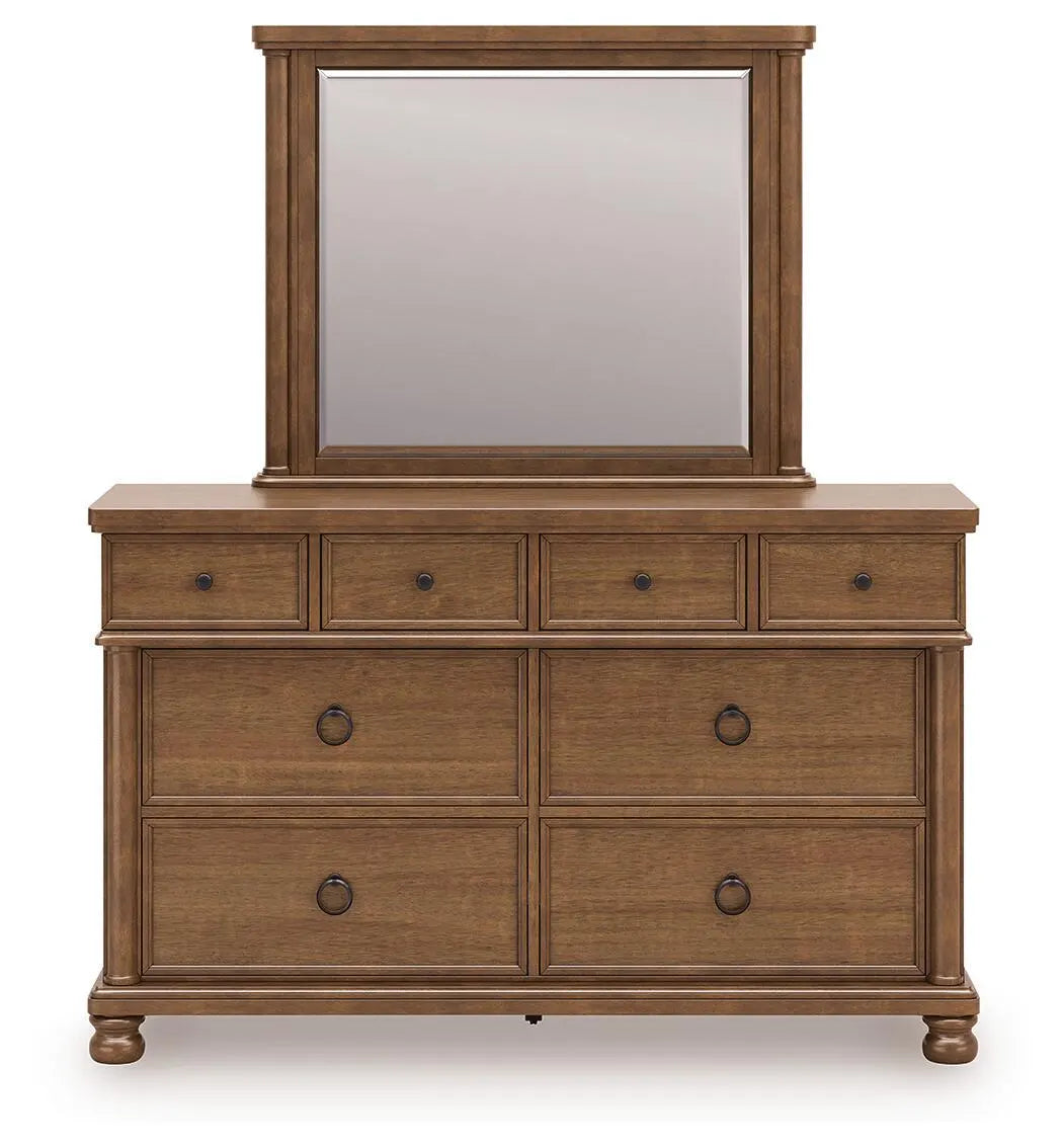 Hollis Dresser and Mirror in Brown