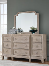 Ashfield Dresser and Mirror in Light Grayish Brown