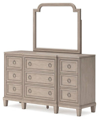 Ashfield Dresser and Mirror in Light Grayish Brown