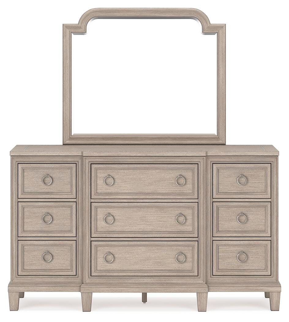 Ashfield Dresser and Mirror in Light Grayish Brown