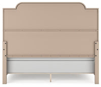 Ashfield King Upholstered Panel Bed in Light Grayish Brown Fabric