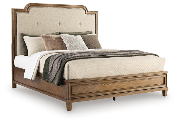 Jorlaina King Upholstered Panel Bed