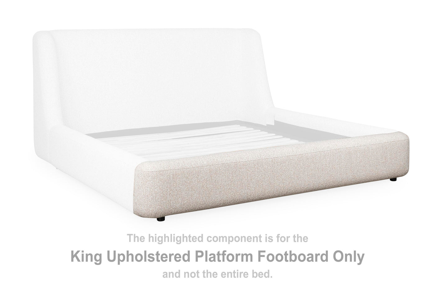 Neo King Upholstered Platform Footboard