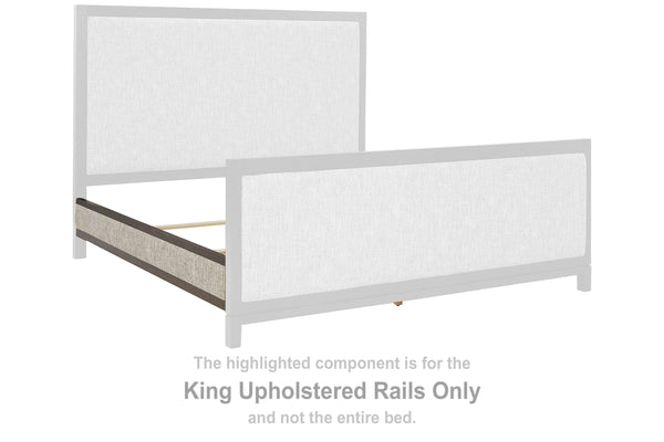 Burkhaus King Upholstered Rails with Roll Slats