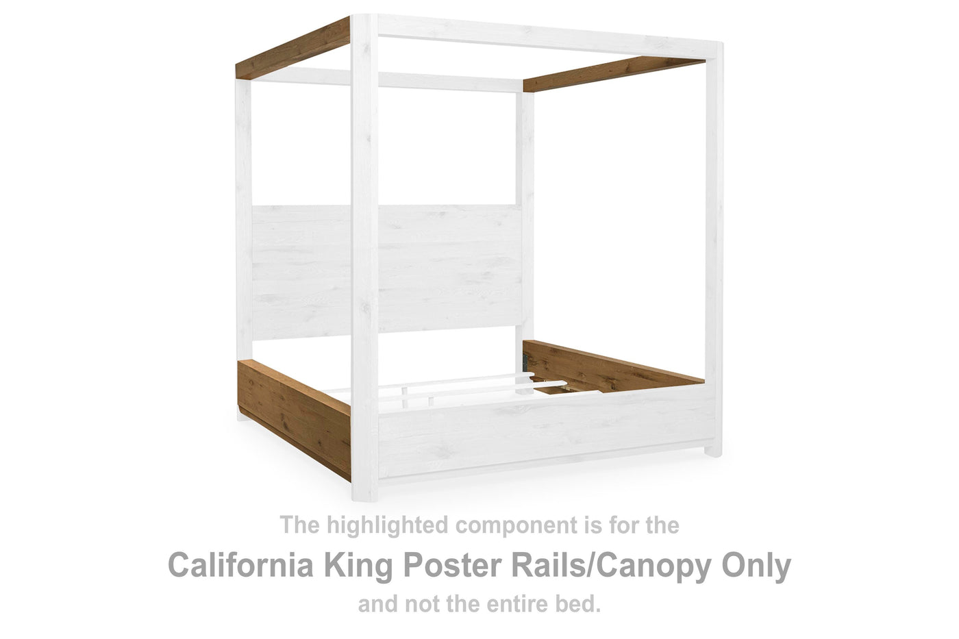 Bracken California King Poster Rails/Canopy