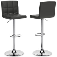 Colton Adjustable Height Bar Stool in Black/Chrome Finish